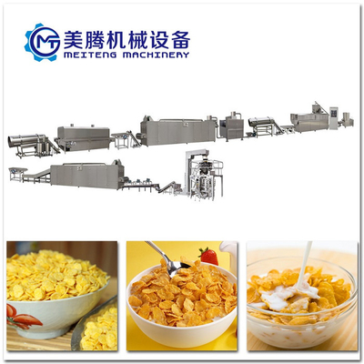 380V 50hz 3PHASE Maszyna do produkcji płatków kukurydzianych na śniadanie 150kg / H